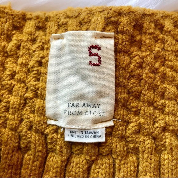 ANTHRO Far Away From Close Bellevue Mustard Skirt - Picture 5 of 7